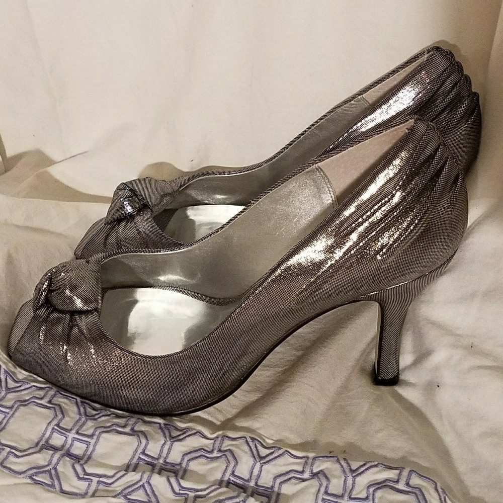 Silver Caparros 3.5 Inch Heel